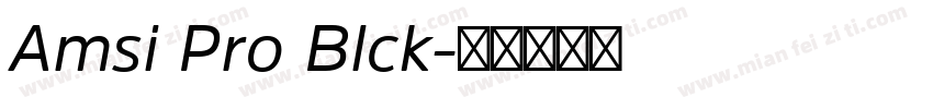 Amsi Pro Blck字体转换